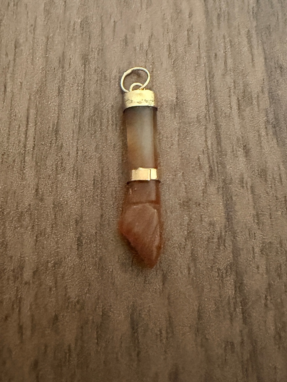 Vintage Carnelian Crystal Mano Figa Hand Point Pendant - Women's Jewelry